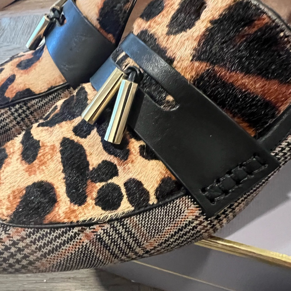 Louise et Cie Zeopard Natural and Black Wedges